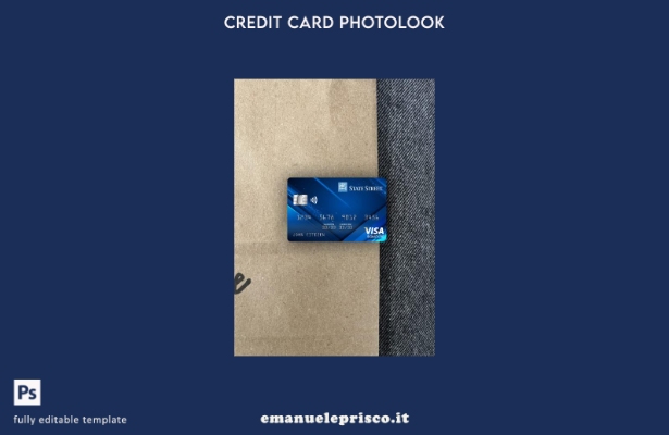 modello frontale photolook con carta firma bancaria USA State Street Corporation